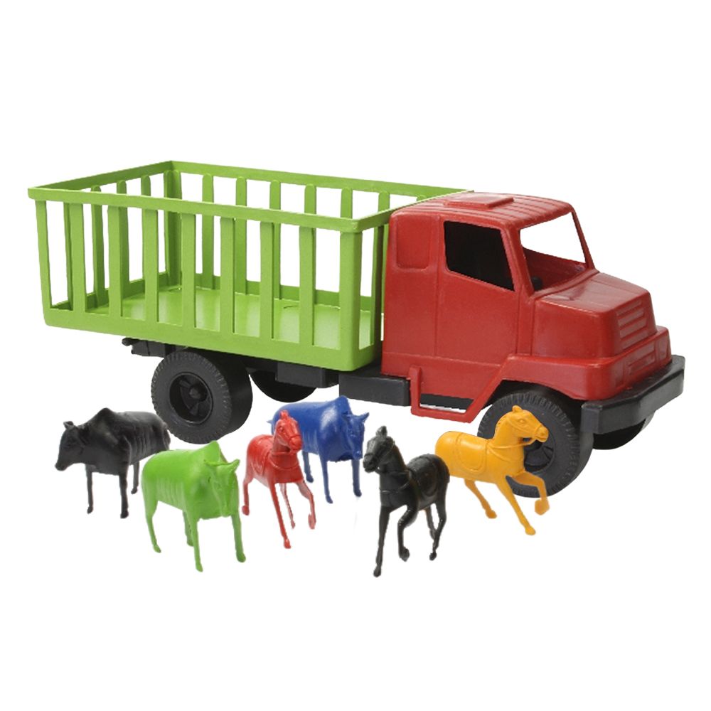 Brinquedo de Menino Caminhão de Madeira Boiadeiro